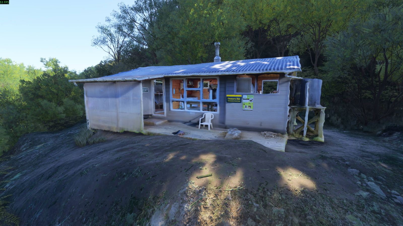 Photogrammetry render of Oamaru DOC Hut in Microsoft Flight Simulator