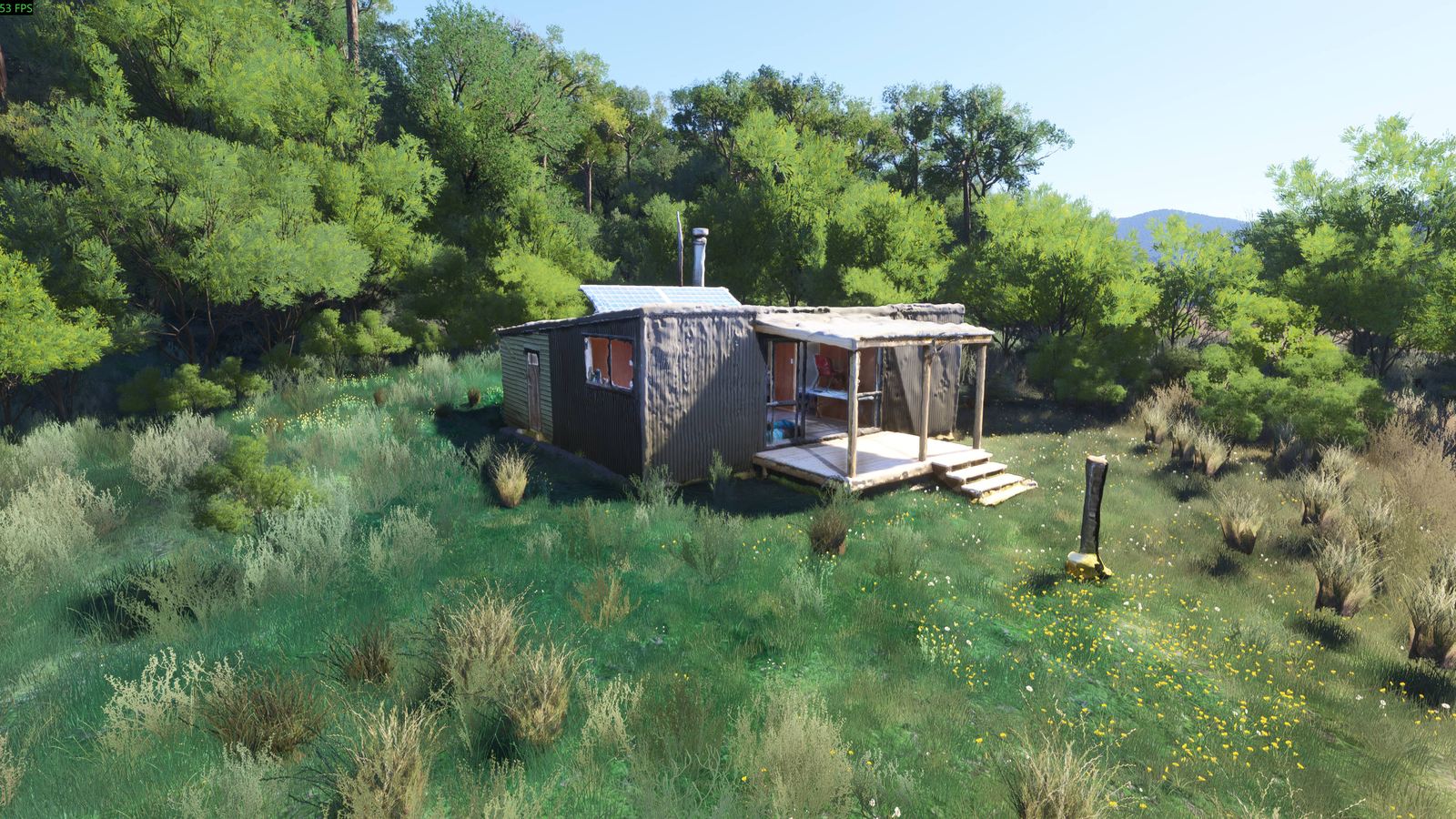 Photogrammetry render of Oamaru Private Hut I in Microsoft Flight Simulator