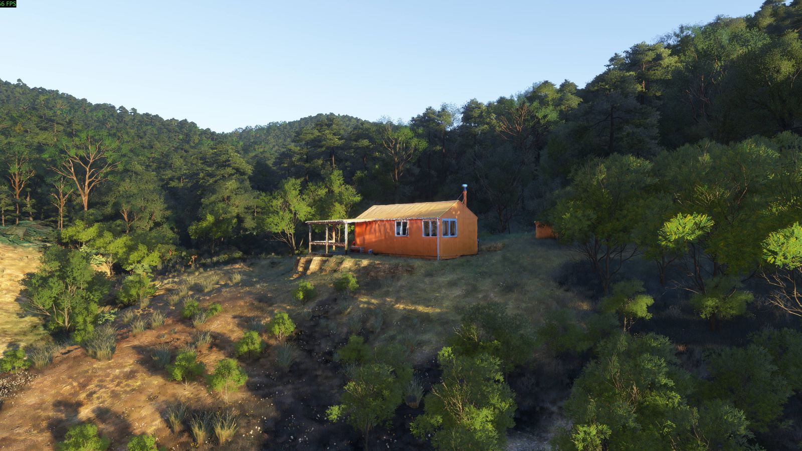 Photogrammetry render of Tussock Hut in Microsoft Flight Simulator