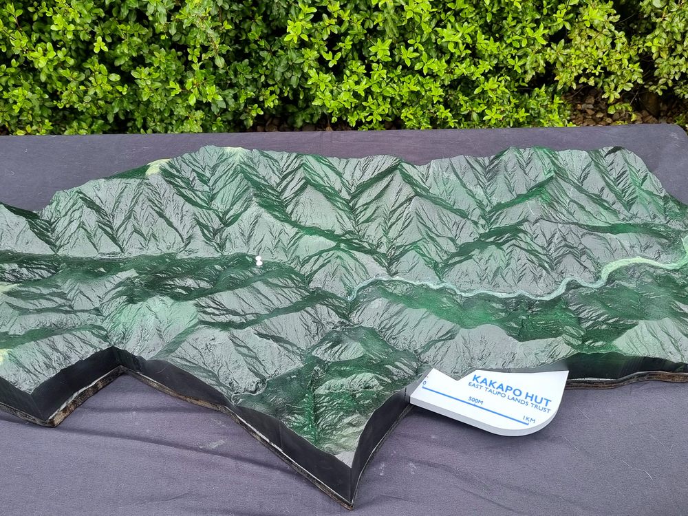 Large hand painted 3D printed terrain model